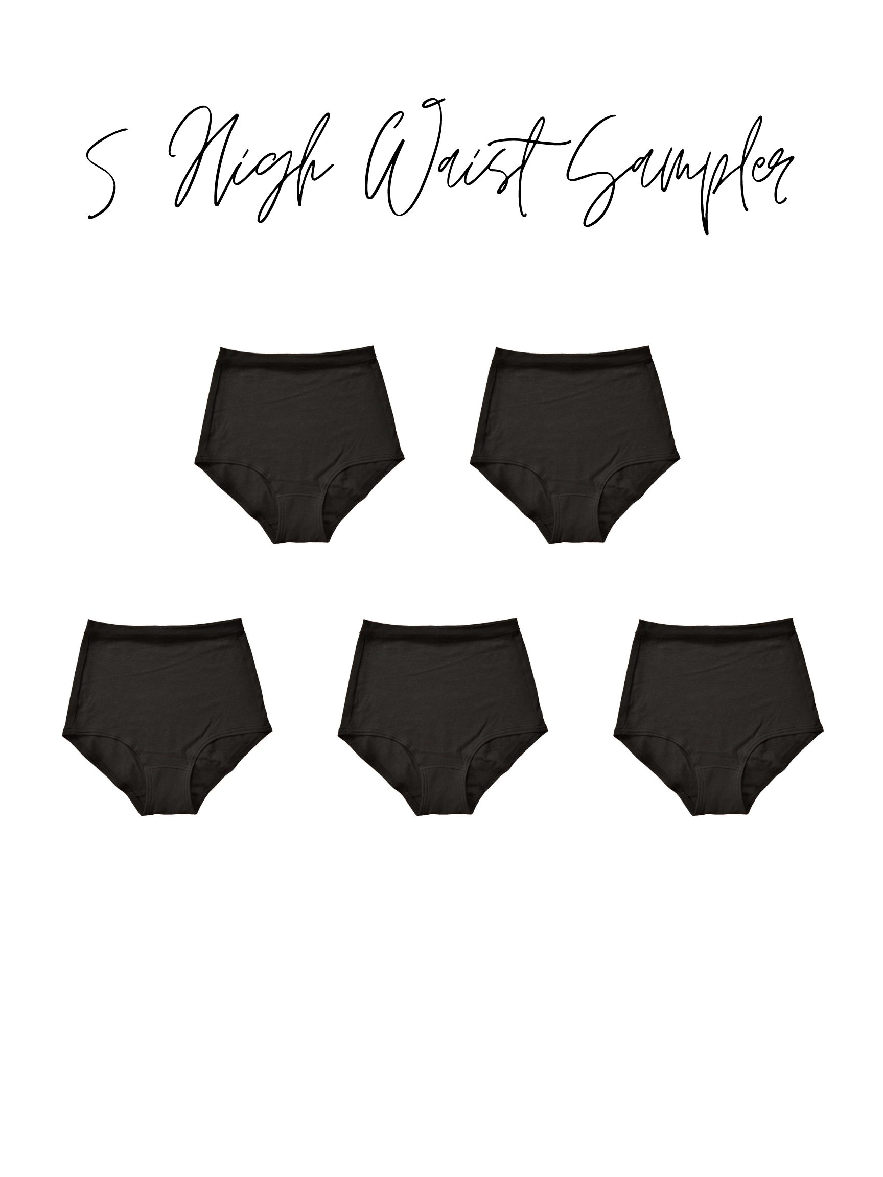 5 Pack High Waist Panties